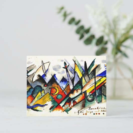 Franz Marc - Sonatine voor viool en piano Briefkaart (Staand voorkant)