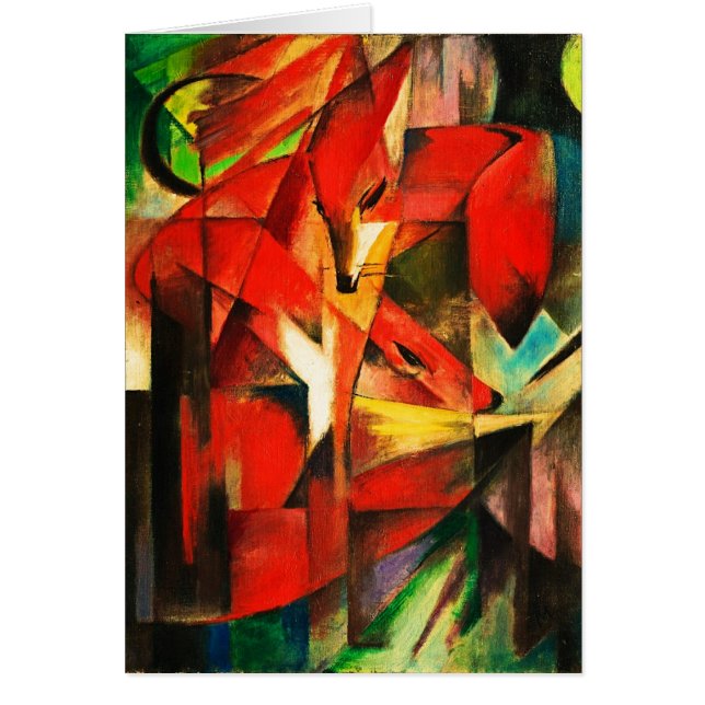 Franz Marc The Foxes Red Fox Modern Art Painting (Voorkant)