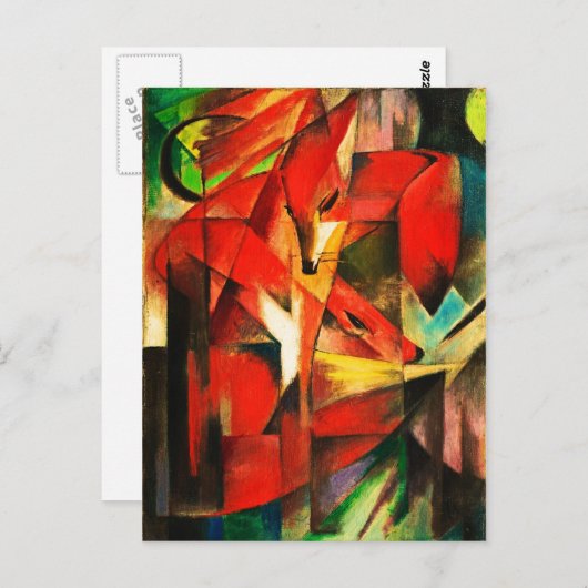 Franz Marc The Foxes Red Fox Modern Art Painting Briefkaart (Voorkant / Achterkant)