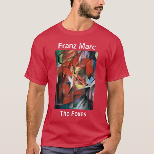 Franz Marc The Foxes Red T-shirt (Voorkant)