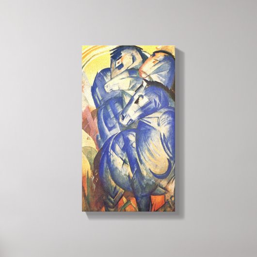 Franz Marc The Tower of Blue Horses Canvas Afdruk (Voorkant)
