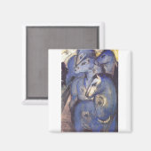 Franz Marc - Tower of Blue Horses 1913 Equestrian Magneet (Voorkant / Achterkant)