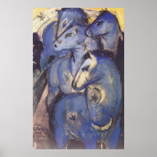 Franz Marc - Tower of Blue Horses 1913 Equestrian Poster
