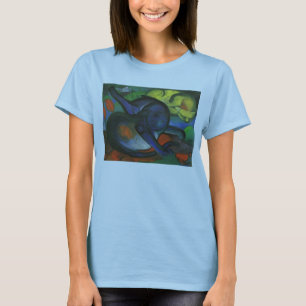 Franz Marc - Two Cats Blue & Yellow 1912 kat oil T-shirt