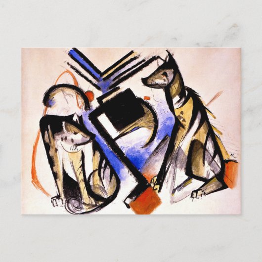 Franz Marc - Two Wolves Briefkaart (Voorkant)