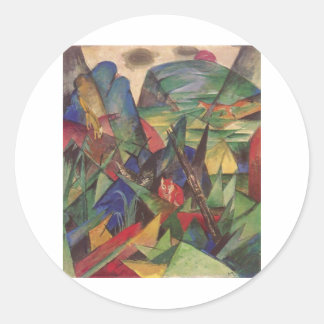 Franz Marc - Vossen 1913 Oliedoek Red Fox Sly Ronde Sticker