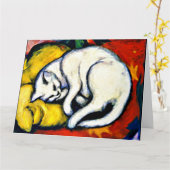 Franz Marc - Witte Kat. beroemd schilderij, Kaart (Gele Bloem)