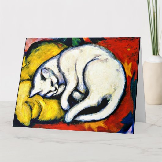Franz Marc - Witte Kat. beroemd schilderij, Kaart (Voorkant)