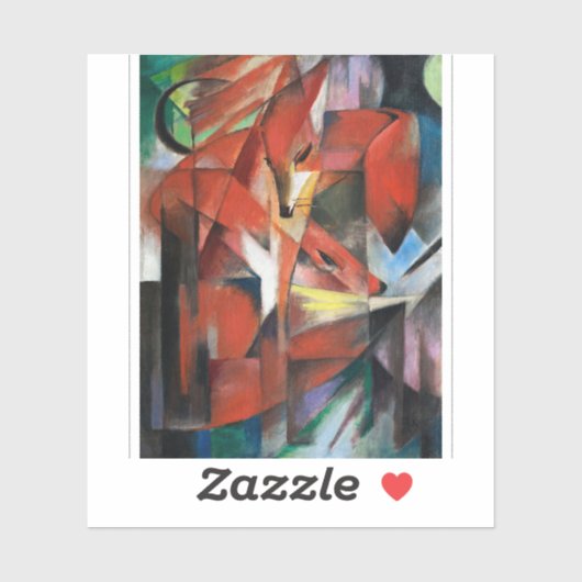 Franz Marc's The Foxes (1913)  Sticker (Vel)