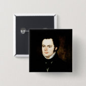 Franz Peter Schubert Vierkante Button 5,1 Cm (Voorkant /achterkant)