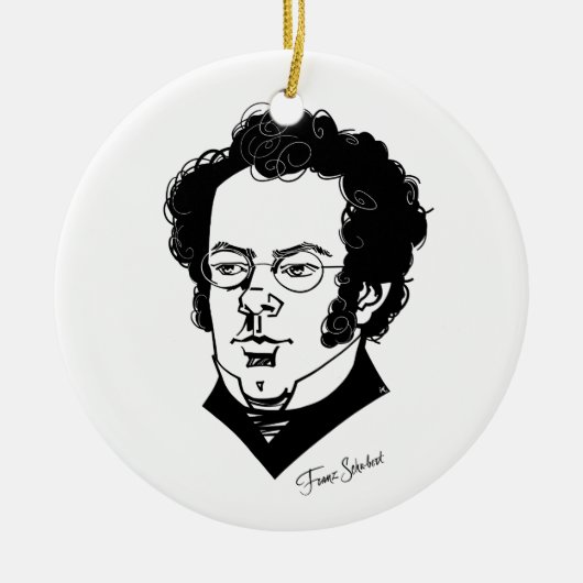 Franz Schubert Keramisch Ornament (Voorkant)