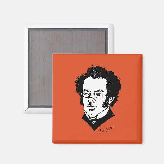 Franz Schubert Magneet (Voorkant / Achterkant)
