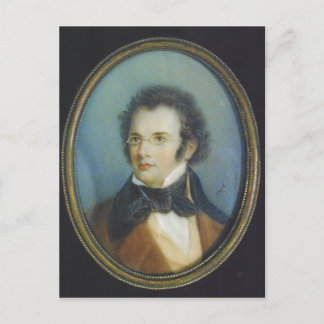 Franz Schubert naar miniatuur gesigneerd René Briefkaart