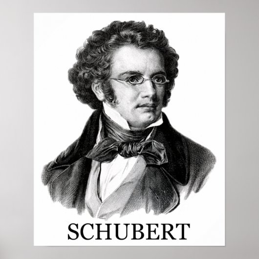 Franz Schubert, zwart Poster (Voorkant)