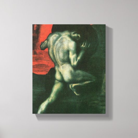 Franz von Stuck - Sisyphus Canvas Afdruk (Voorkant)