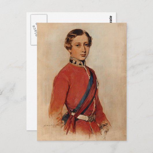 Franz Winterhalter: Albert Edward, Prince of Wales Briefkaart (Voorkant / Achterkant)