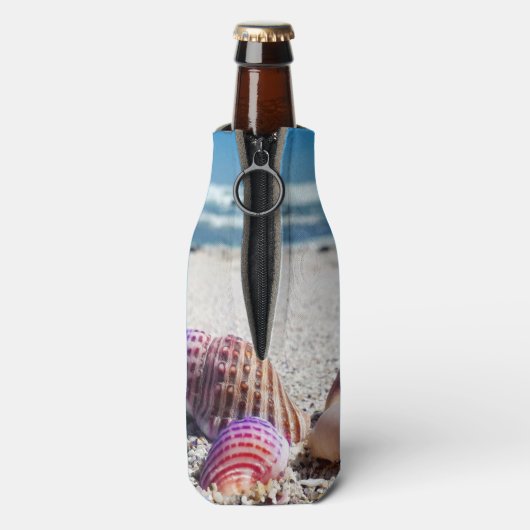 Französische Bulldogge am Strand Flesjeskoeler (Fles Achterkant)