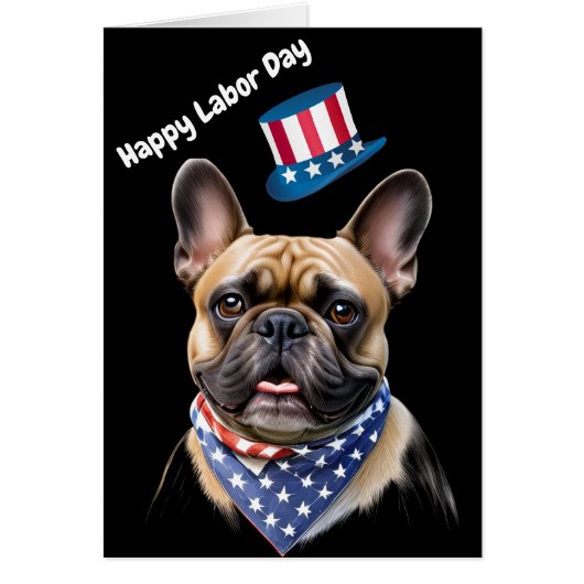 Französische Bulldogge Amerika Labor Day (Voorkant)