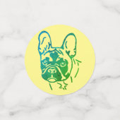Französische Bulldogge Cartoon French Bulldog Confetti (Kleine voorkant)