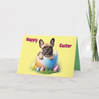 Französische Bulldogge Ei Ostern French Bulldog Feestdagen Kaart