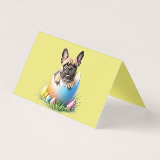 Französische Bulldogge Ei Ostern French Bulldog Kaart (Voorkant)