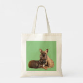Französische-Bulldogge Einkaufstasche Ostern Tote Bag (Achterkant)