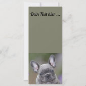 Französische Bulldogge Einladung Kaart (Achterkant)