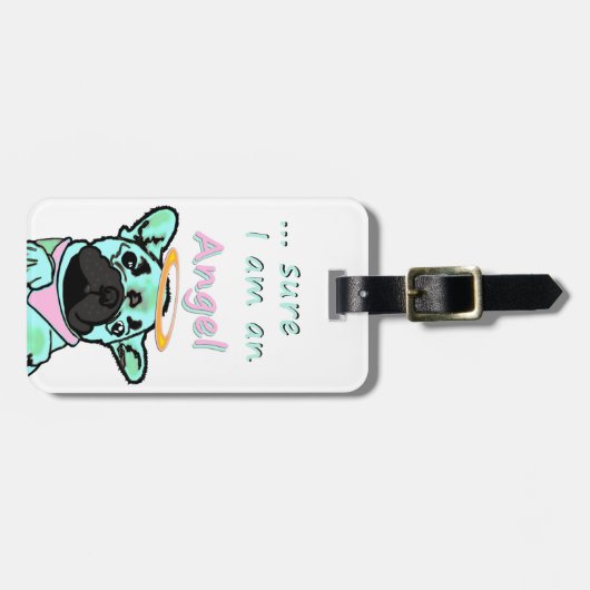 Französische Bulldogge Engel French Bulldog  Bagagelabel (Voorkant horizontaal)