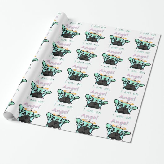 Französische Bulldogge Engel French Bulldog Cadeaupapier (Uitgerold)