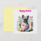 Französische Bulldogge Frohe Ostern French Bulldog Kaart (Voorkant / Achterkant)