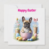 Französische Bulldogge Frohe Ostern French Bulldog Kaart (Voorkant)