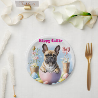 Französische Bulldogge Frohe Ostern French Bulldog Papieren Bordje