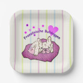 Französische Bulldogge Geburtstag French Bulldog Papieren Bordje (Voorkant)