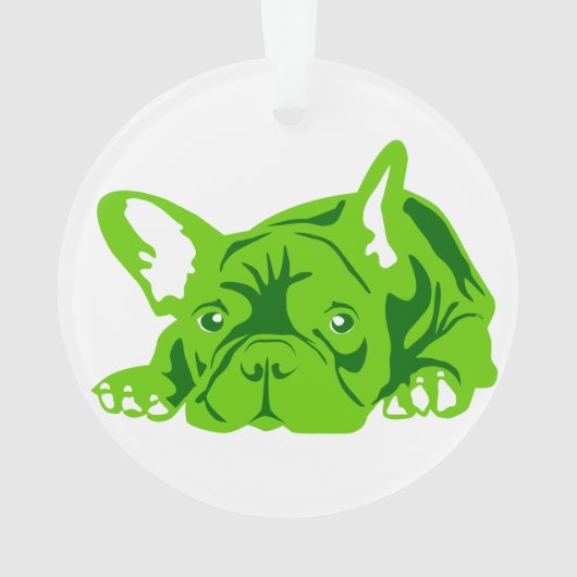 Französische Bulldogge grün (dos)