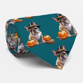   Französische Bulldogge Halloween  Stropdas (Opgerold)