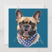 Französische Bulldogge Halstuch Labor Day Bulldog (Achterkant)