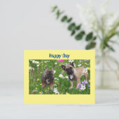Französische Bulldogge Happy Day French Bulldog Briefkaart (Staand voorkant)