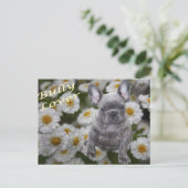 Französische Bulldogge Herz French Bulldog Briefkaart (Staand voorkant)