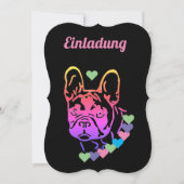 Französische Bulldogge Herzhalsband French Bulldog Kaart (Voorkant)