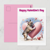 Französische Bulldogge Herzsprung French Bulldog Briefkaart (Voorkant / Achterkant)