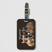 Französische Bulldogge Hundefamilie  Bagagelabel (Voorkant (verticaal))