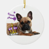 Französische Bulldogge Kleine Prinzessin Keramisch Ornament (Voorkant)