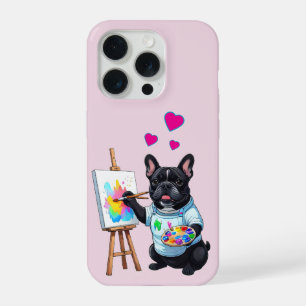 Französische Bulldogge Kunstenaar French Bulldog iPhone 15 Pro Hoesje