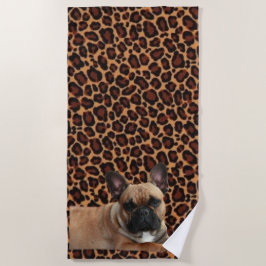 französische Bulldogge Leoprint French Bulldog Strandlaken