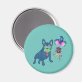 Französische Bulldogge Magnet Magneet (Voorkant / Achterkant)