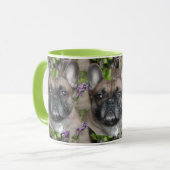 Französische Bulldogge mit Biene French Bulldog Mok (Voorkant links)