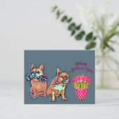 Französische Bulldogge Muttertag French Bulldog Briefkaart (Staand voorkant)