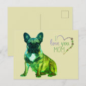 Französische Bulldogge Muttertag French Bulldog Briefkaart (Voorkant / Achterkant)