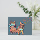 Französische Bulldogge Muttertag French Bulldog Briefkaart (Staand voorkant)