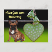 Französische Bulldogge Muttertag French Bulldog Briefkaart (Voorkant)